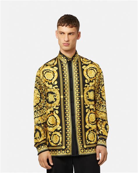 versace baraka shirt|versace barocco silk shirt.